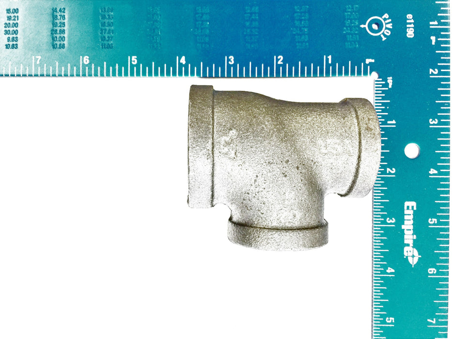 Anvil Iron Pipe Reducing Tee Coupler 1" x 1" x 1 1/4" NOS