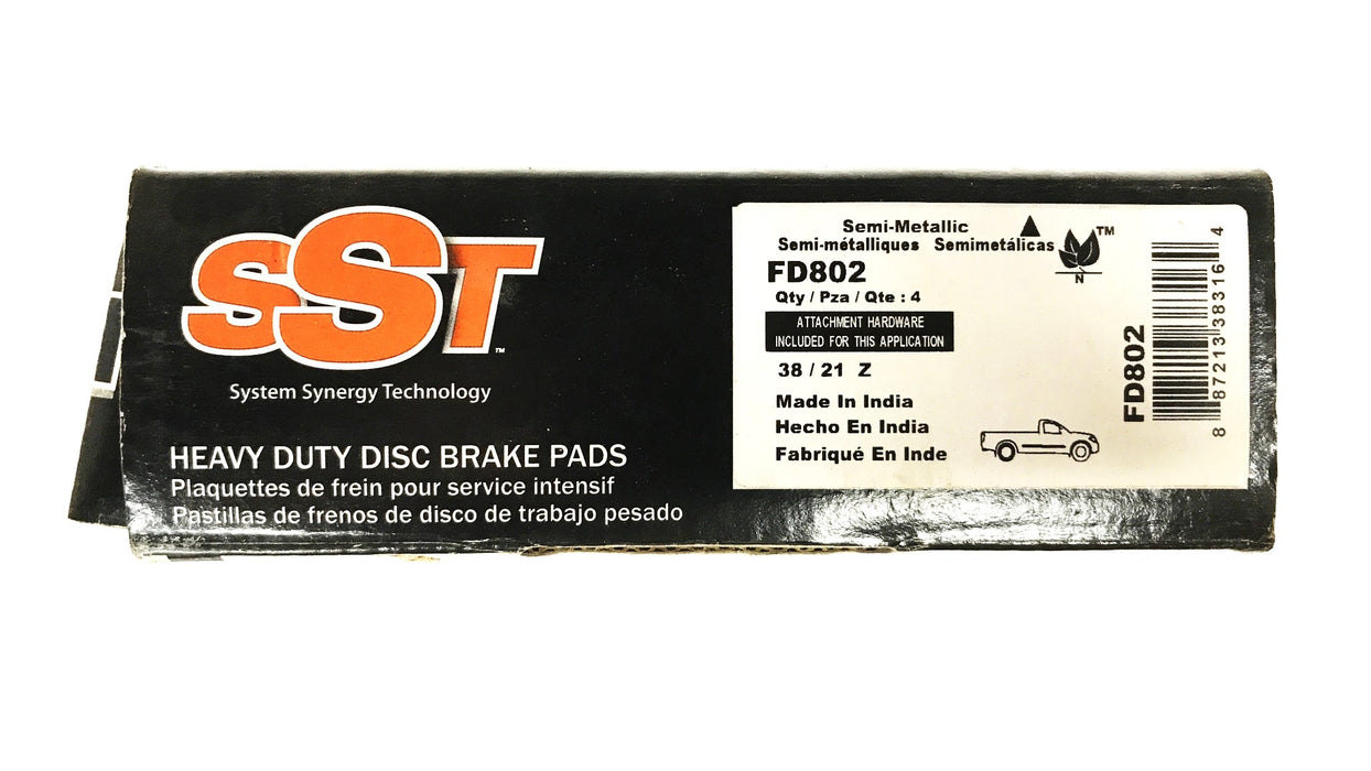 SST Raybestos Semi-Metallic Brake Pad Set FD802 NOS