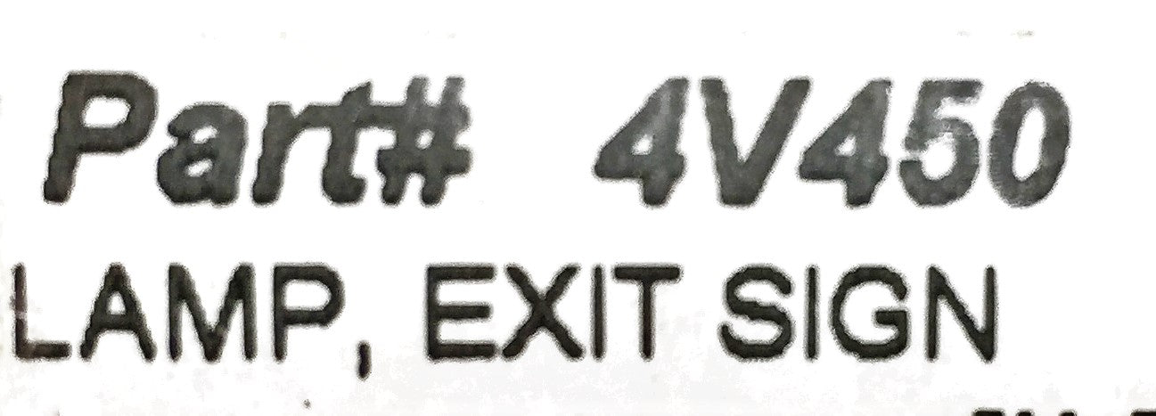 Unbranded Exit Sign Light Bulb 4V450 [Lot of 5] NOS