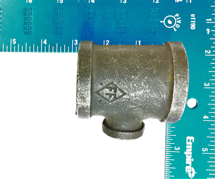 Iron Pipe Reducing Tee 1-1/2" x 1/2" x 1-1/2" NOS