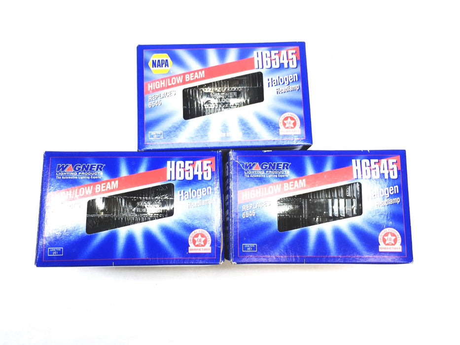Wagner Halogen High/Low Beam Headlamp H6545 [Lot of 3] NOS
