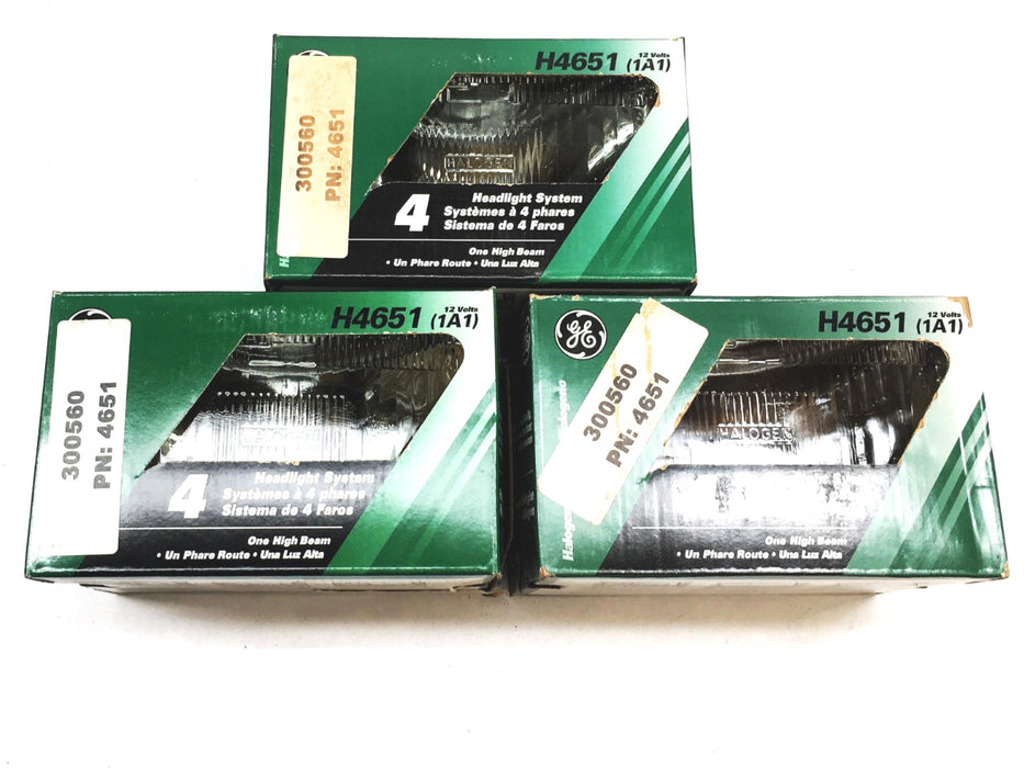 GE Headlamp H4651 [Lot of 3] NOS