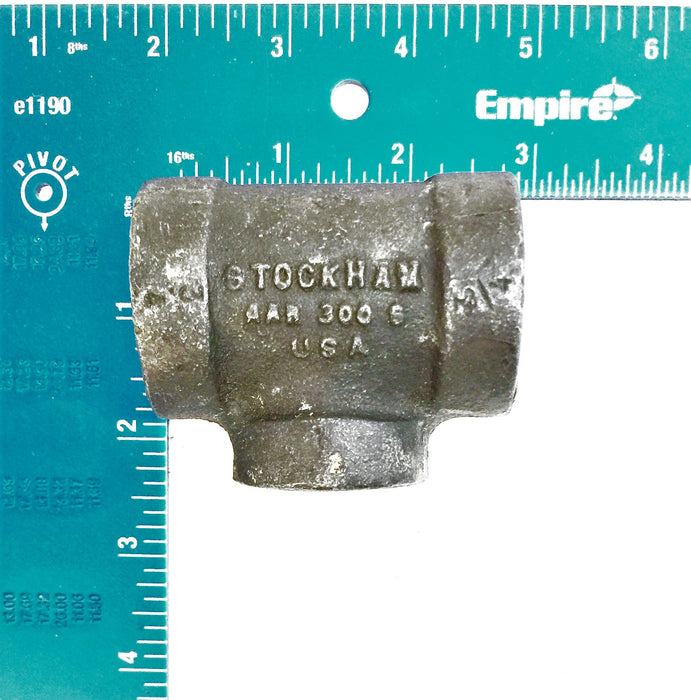 Stockham Reducing Tee Coupler 1" x 3/4" x 1" USED