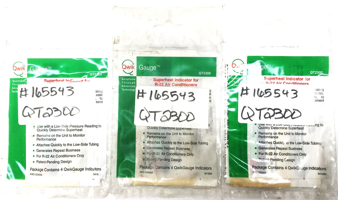 Qwik Gauge Superheat Indicator for R-22 Air Conditioners QT2300 [Lot of 3] NOS