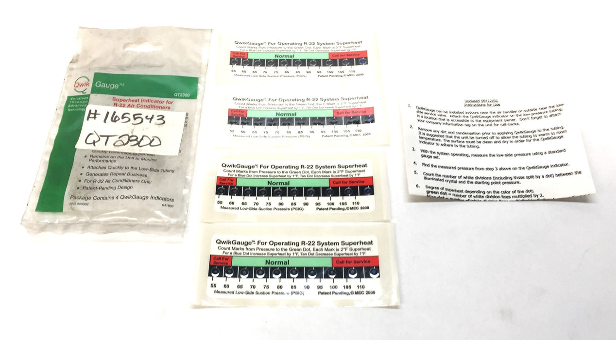 Qwik Gauge Superheat Indicator for R-22 Air Conditioners QT2300 [Lot of 3] NOS