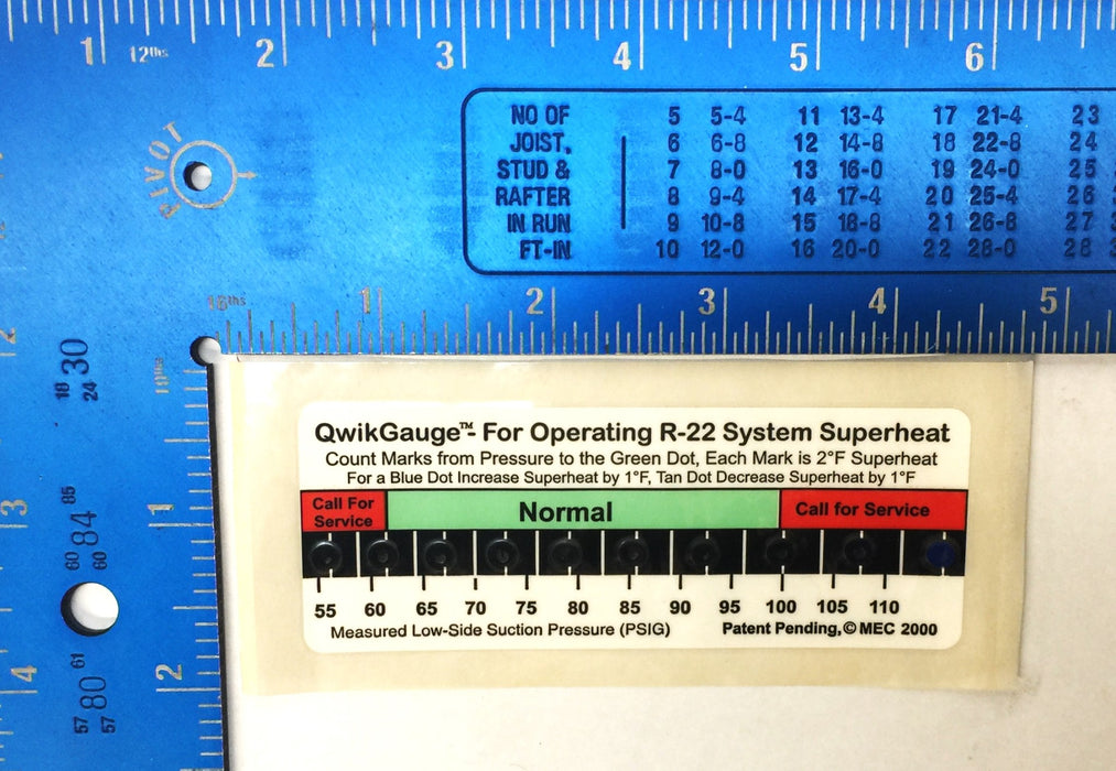 Qwik Gauge Superheat Indicator for R-22 Air Conditioners QT2300 [Lot of 3] NOS