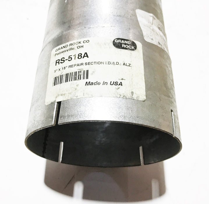 Grand Rock 5" x 18" Aluminized Exhaust Repair Section RS-518A NOS