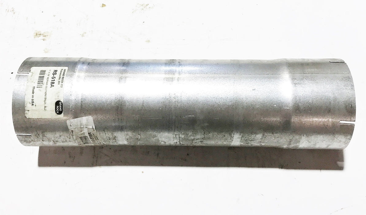 Grand Rock 5" x 18" Aluminized Exhaust Repair Section RS-518A NOS
