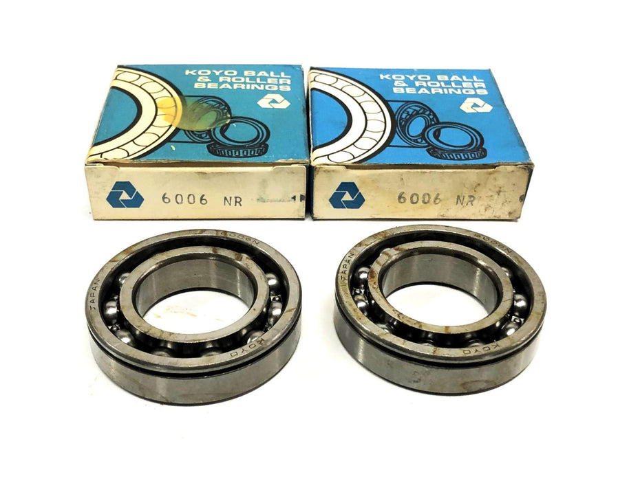 Koyo Deep Groove Ball Bearing 6006-NR [Lot of 2] NOS