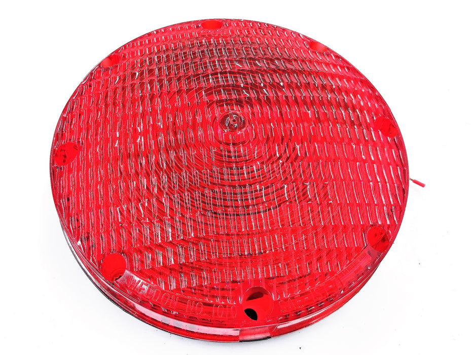 Weldon 7" Round Red Stop Light Lamp and Lens 1010 NOS