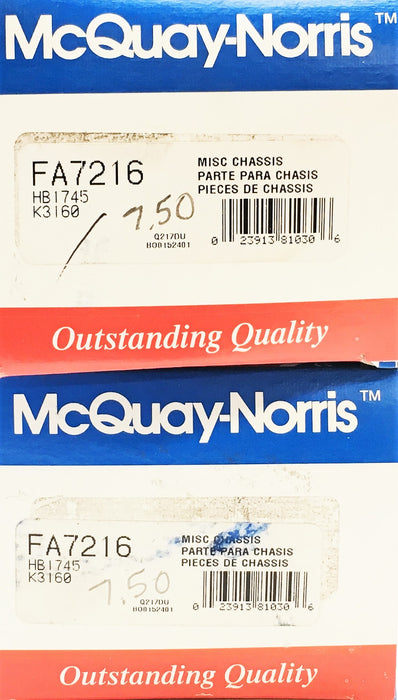 McQuay-Norris Sway Bar Bushing Kit [Lot of 2] FA7216 NOS