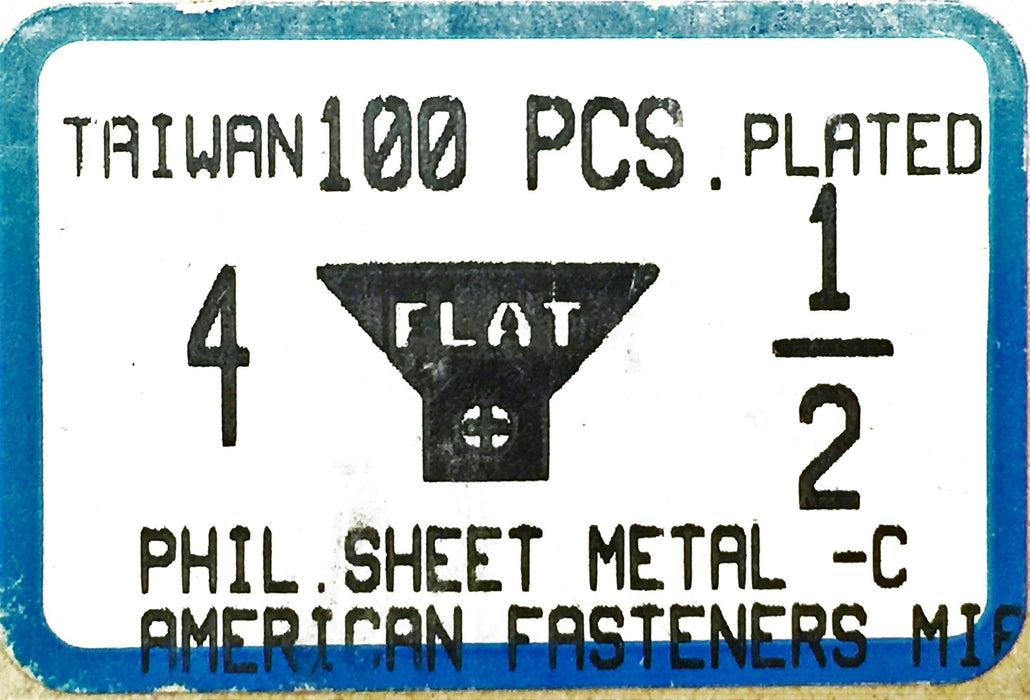 Phillips Flat Head Sheet Metal Screw Stainless Steel 5305-29 (100pcs.) NOS