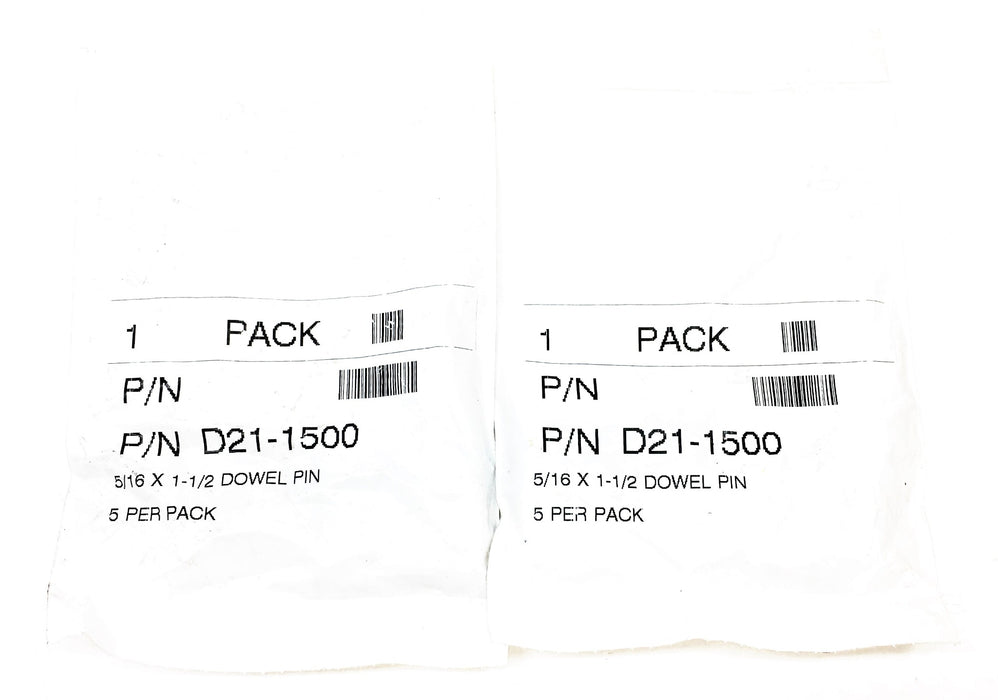 Unbranded 5 Pack 5/16X1-1/2 Inch Dowel Pin D21-1500 [Lot of 2] NOS