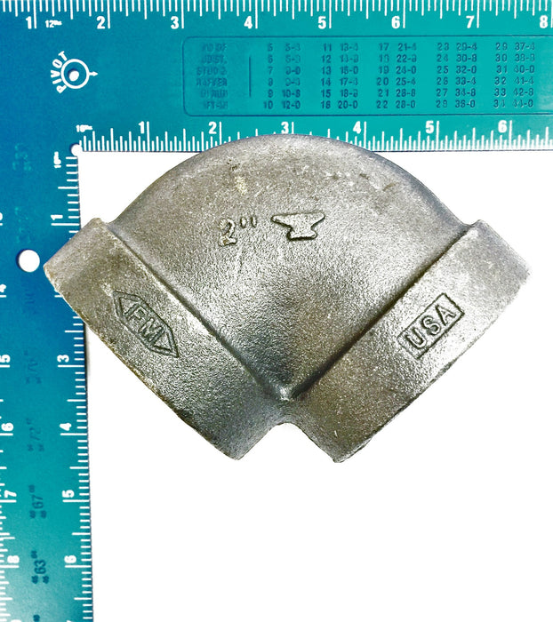 Anvil Iron Elbow 90 Degree 2" NOS