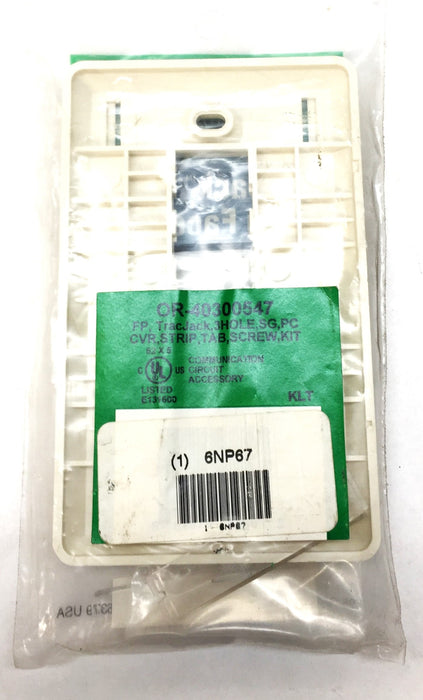 Ortronics Trac Jack Single Gang Faceplate OR-40300547 [Lot of 9] NOS