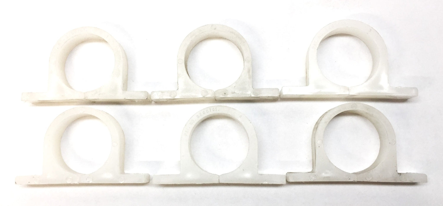 RHEEM White Plastic Hose Tube Cable Clamp 81-40481-07 [Lot of 6] NOS