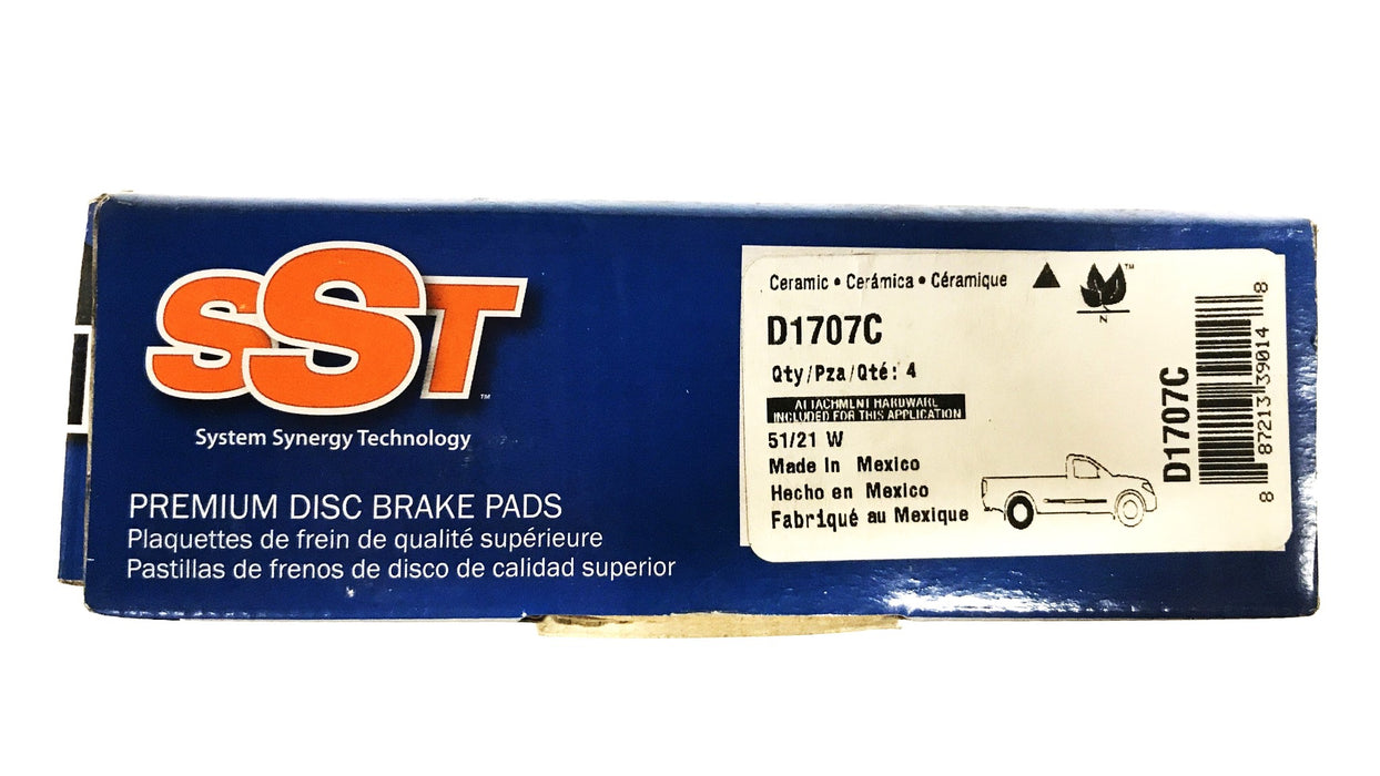 SST Raybestos Semi-Metallic Brake Pad Set D1707C NOS
