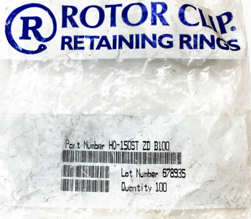 Rotor Clip Retaining Ring HO-150ST ZD [Lot of 25] NOS