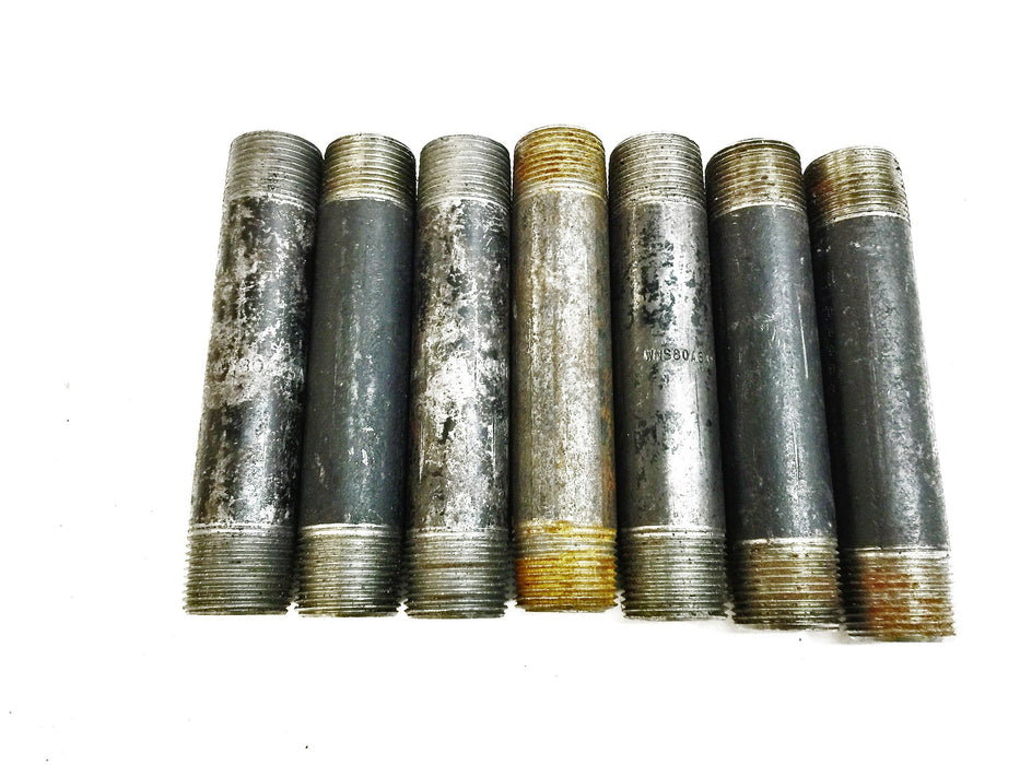 Unbranded Steel Pipe Nipple 3/4" x 5" [Lot of 7] USED