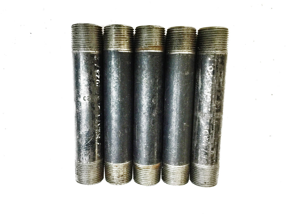 Steel Pipe Nipple 3/4" x 5-1/2" L [Lot of 5] NOS