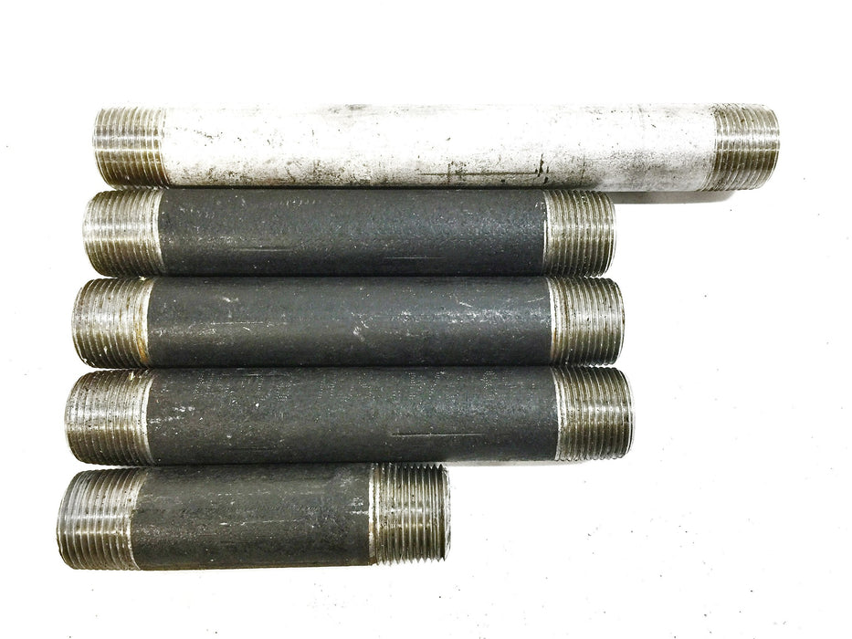 Steel Pipe Nipple Coupler Male 3/4" Assorted [Lot of 5] NOS