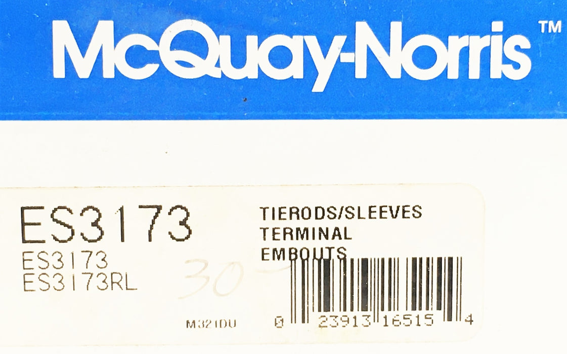 McQuay-Norris Steering Tie Rod End ES3173 NOS