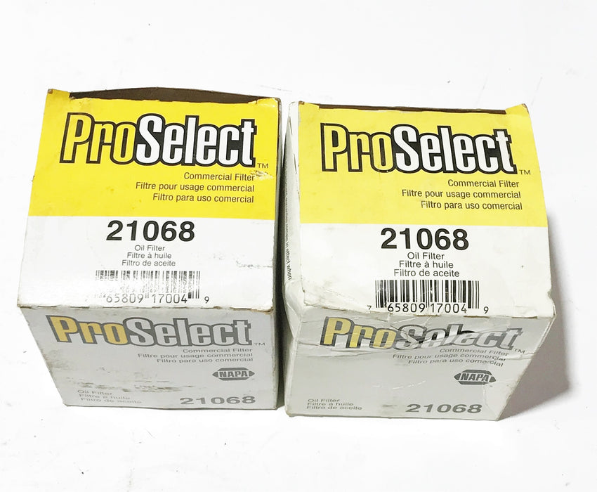 NAPA "Pro Select" Oil Filter 21068 [Lot of 2] NOS