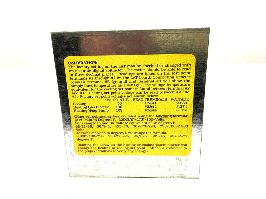 California Economizer Capacity Control LAT 101ALATGE NOS