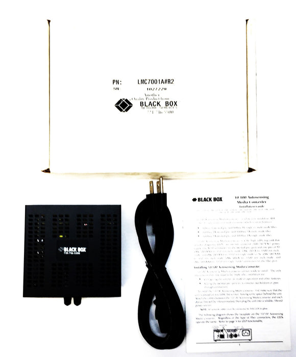 Black Box 10/100 Autosensing Media Converter LMC7001A#R2 NOS