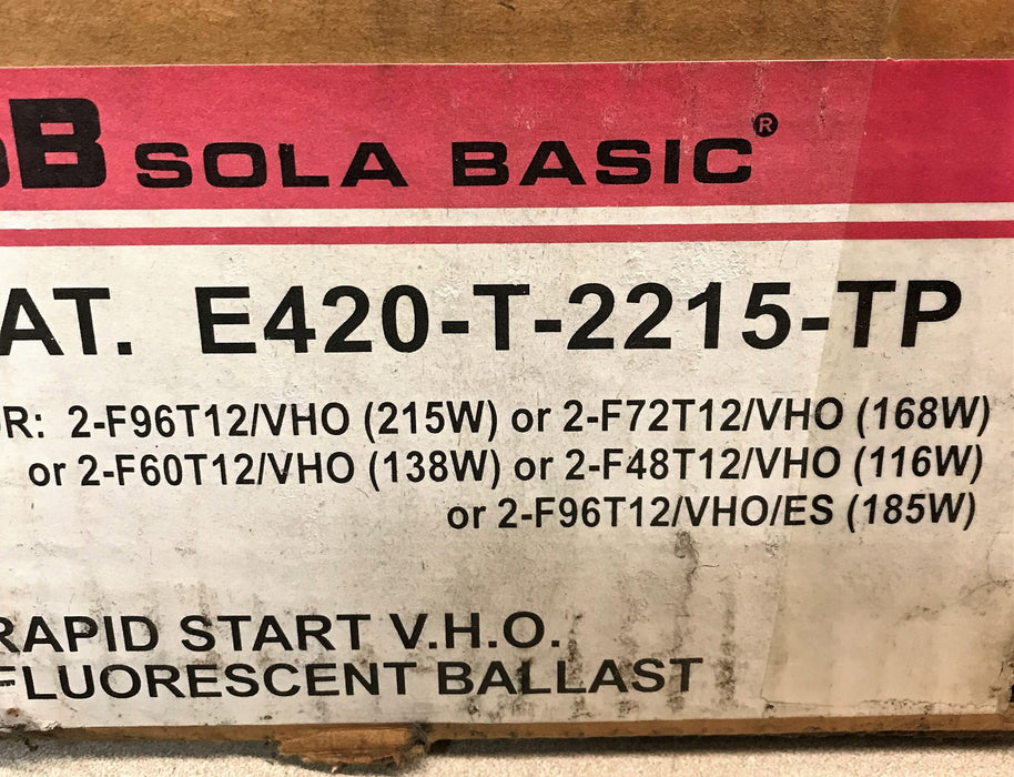 ISB Sola Basic Rapid Start V.H.O Ballast E420-T-2215-TP