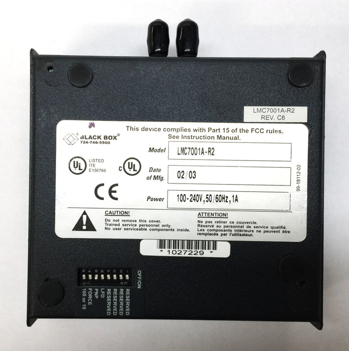 Black Box 10/100 Autosensing Media Converter LMC7001A#R2 NOS