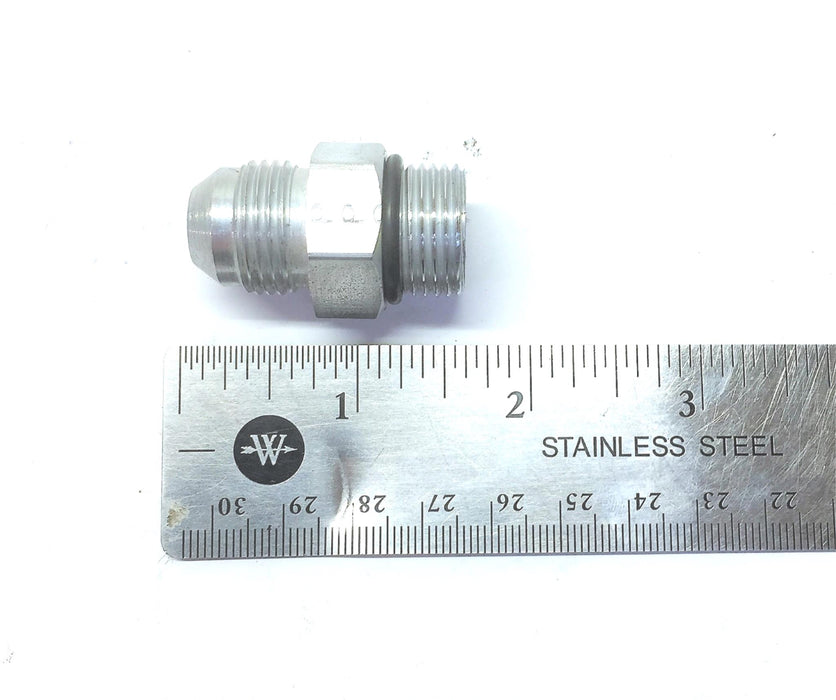 Parker Steel Straight Fitting (3/4" 37 Degree Male JIC x 3/4" MNPT) NOS