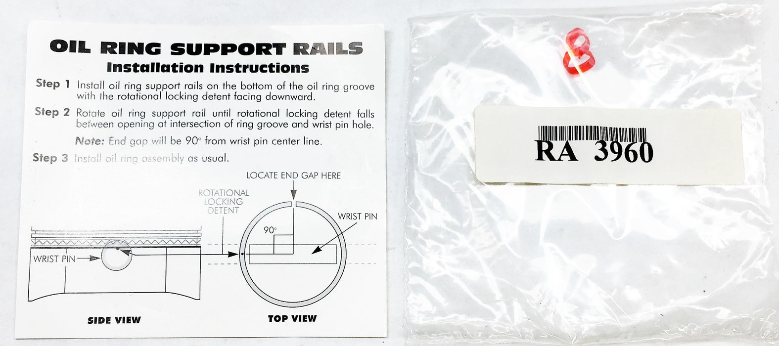 Unbranded 3-3/4 IN DIA 1/4 IN Width Oil Ring Support Rail RA-3960 [Lot of 8] NOS