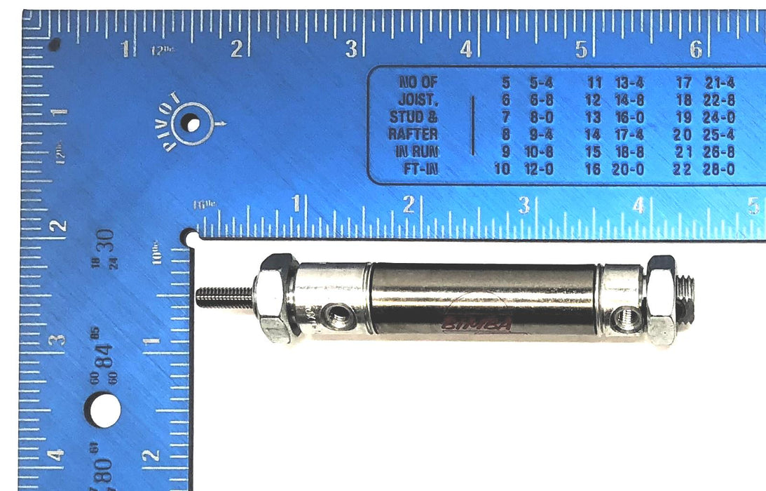 Bimba Pneumatic Cylinder W/ 2 Nuts 021-DXP NOS
