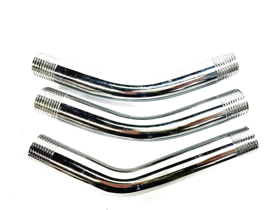 Chrome 3/4" Shower Extension Pipe 5-1/2"L Varied Angle [Lot of 3] NOS