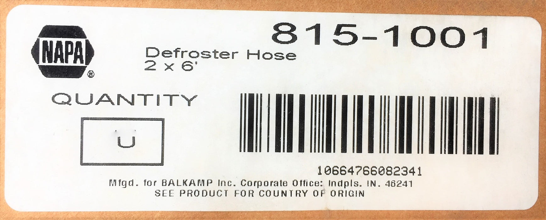 NAPA Defroster Hose 815-1001 NOS