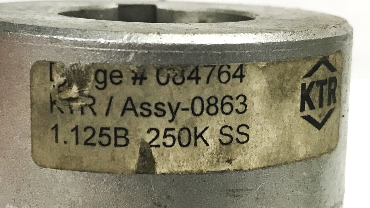 KTR 1-1/8 inch Jaw Coupler Assembly with Rubber Insert D-48407 NOS