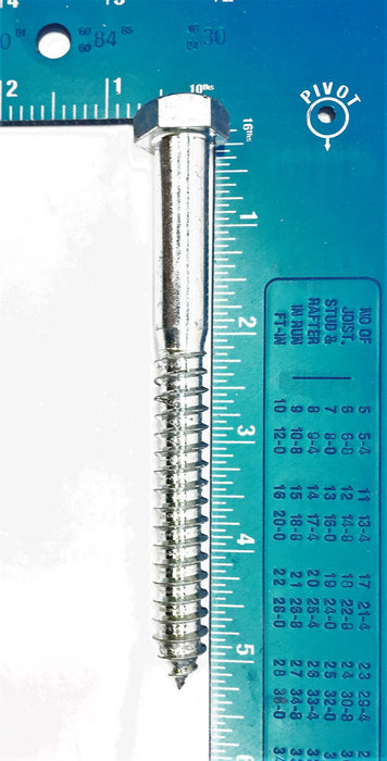 United Screw of America 1/2 X 5 Hex Lag Screw Zinc 5305-379 (50pcs.) NOS