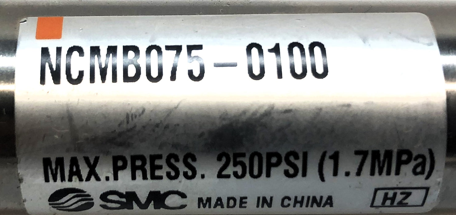 SMC Pneumatic Cylinder NCMB075-0100 NOS
