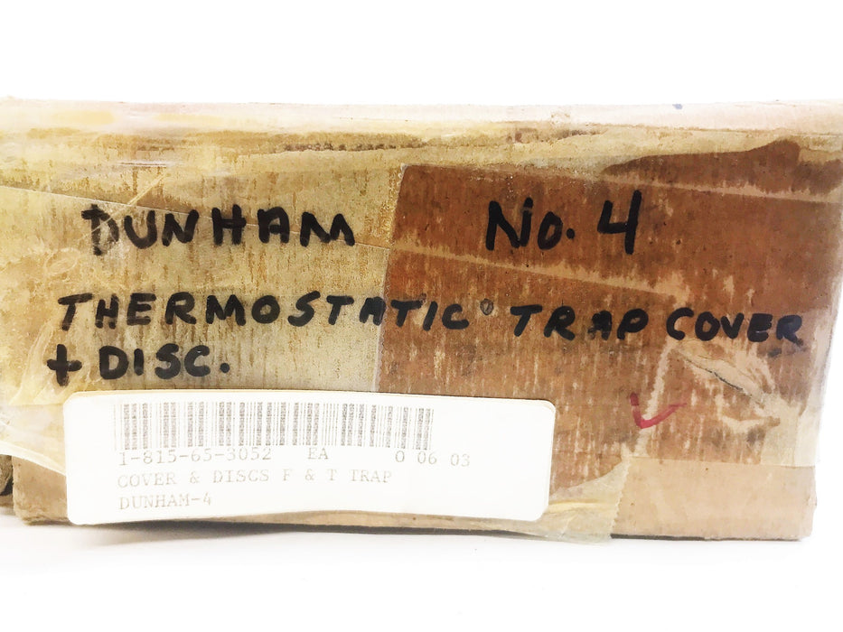 Dunham Thermostatic Trap Cover and Disc Dunham No. 4 NOS