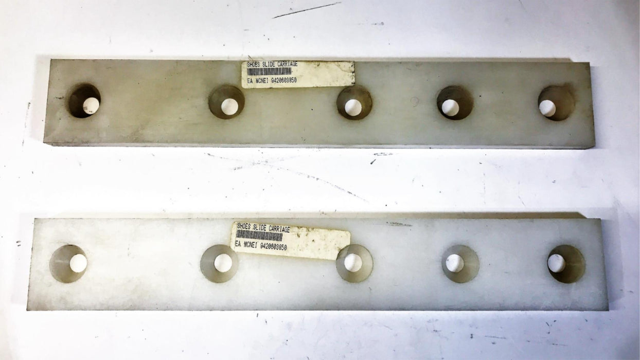 McNeilus White Shoe Slide Carriage 9420603850 [Lot of 2] NOS