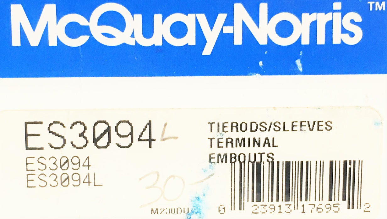 McQuay-Norris Steering Tie Rod End ES3094 NOS