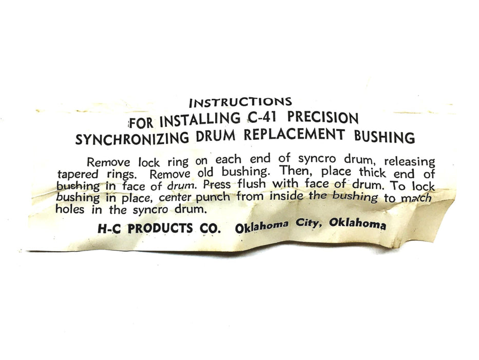 Universal Vintage Synchronizing Drum Bushing Pair TG-171 NOS