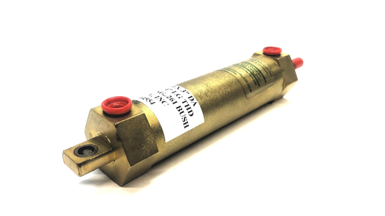 Cylinder & Valves Brass 1/4-28 X 3/4" LG THD Pneumatic Cylinder CC-1000 NOS