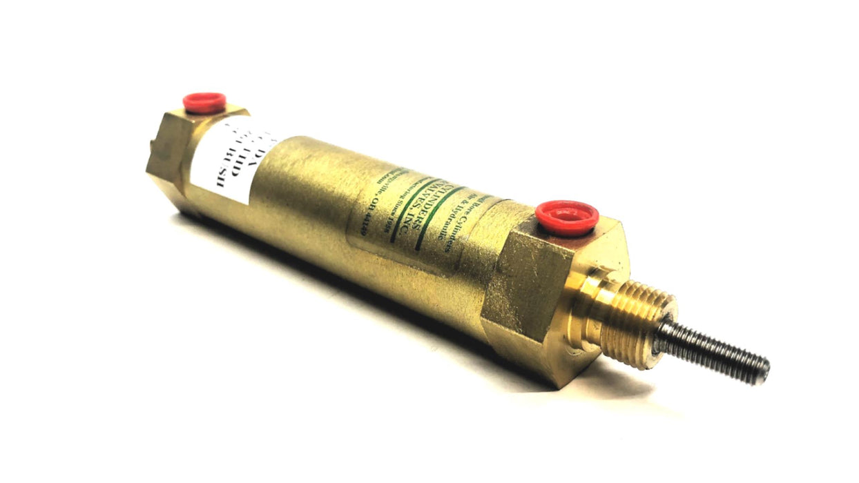 Cylinder & Valves Brass 1/4-28 X 3/4" LG THD Pneumatic Cylinder CC-1000 NOS