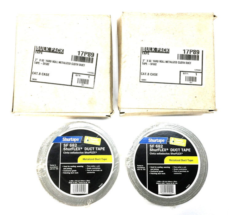 Shurtape ShurFLEX Metalized Cloth Duct Tape SF 682 2"x 60 yards [Lot of 2] NOS