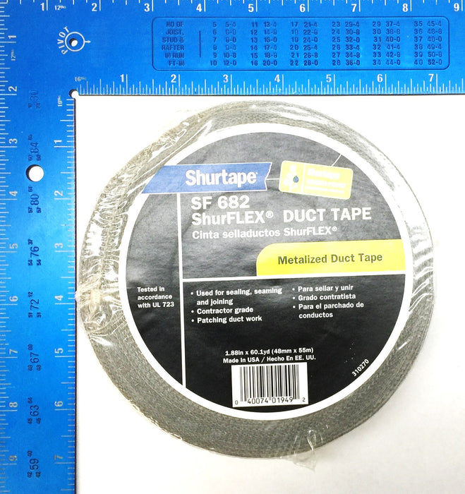 Shurtape ShurFLEX Metalized Cloth Duct Tape SF 682 2"x 60 yards [Lot of 2] NOS