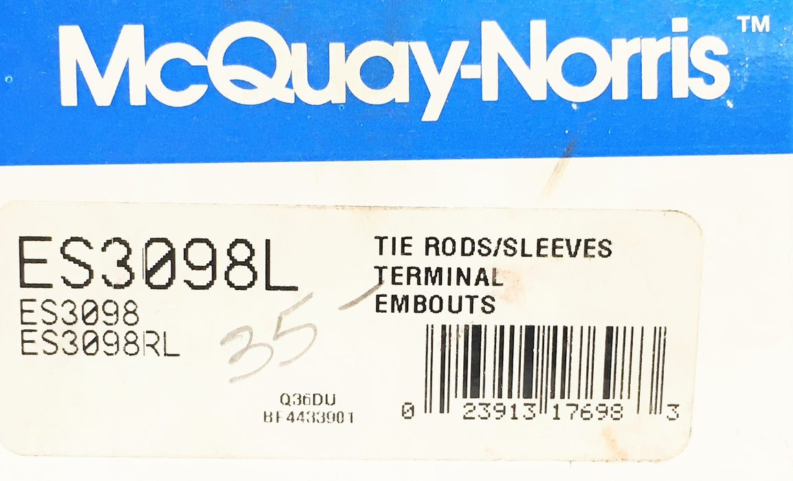 McQuay-Norris Steering Tie Rod End ES3098L NOS