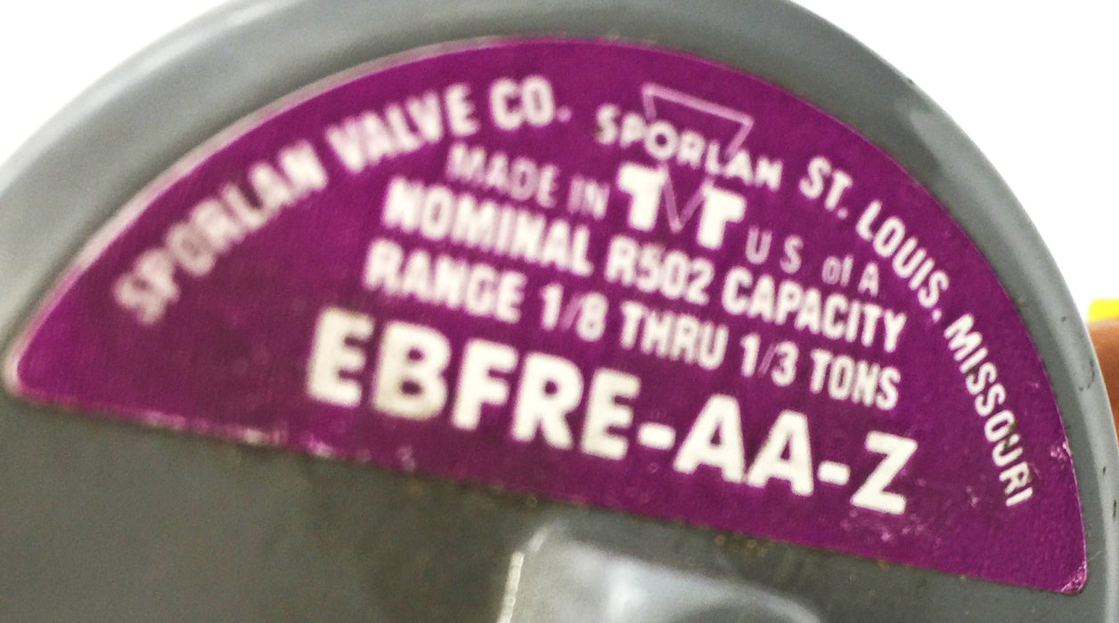 Sporlan Thermostatic Expansion Valve EBFRE-AA-Z NOS