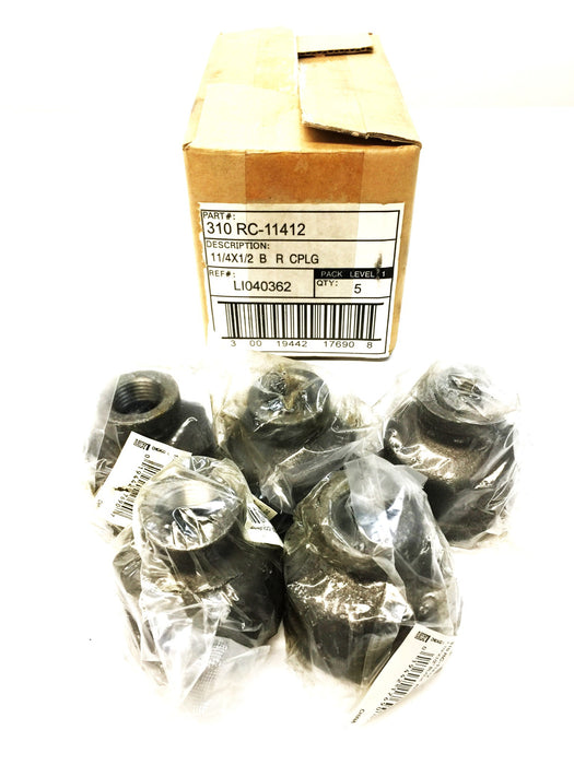 LDR 1-1/4" X 1/2" Black Reducing Coupling Pack (5pcs) 310 RC-11412 NOS